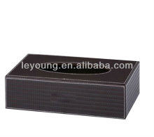 Rectangle Custom Size Leather Tissue Case For Bar