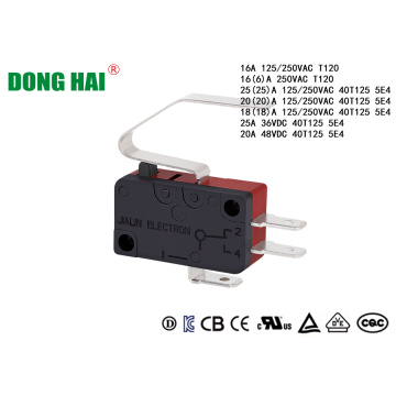 Tuas jenis sakelar mikro elektronik dengan ul