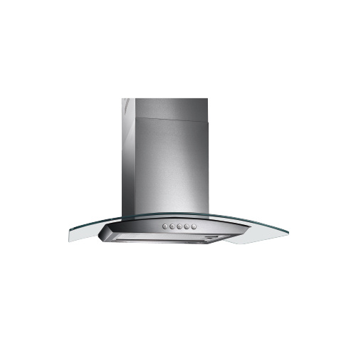 Hindi kinakalawang na asero Sinulid na Glass Kitchen Range Hood