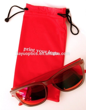 Microfiber sunglasses cloth pouch with logo printed