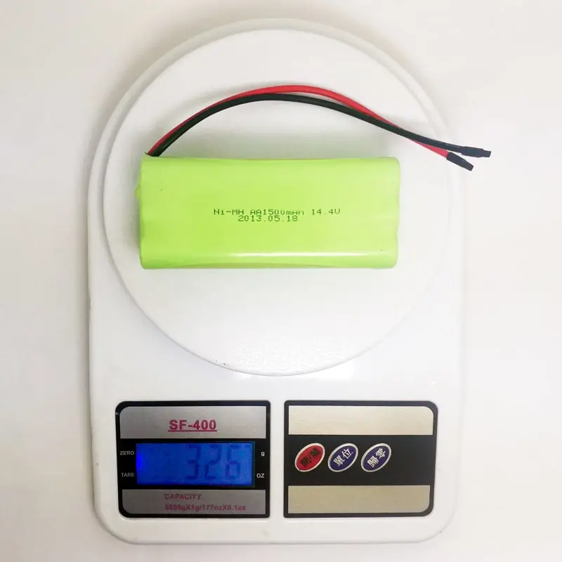 14.4V 1500mAh AA Ni-MH Rechargeable Battery Pack with Connector and Wire