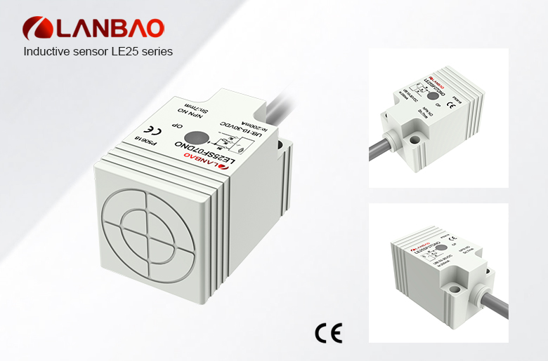 LANBAO industrial inductive switch sensor 25mm distance sensor PNP NO