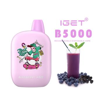 OEM IGET B5000 FRUTOS DE FRUTOS DE FLAVORES ECIGARETTE DESPONSELHANTE