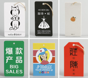 The Different Pattern Clothing Tags