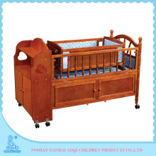 Solid wood cot bed with shelf (6009)