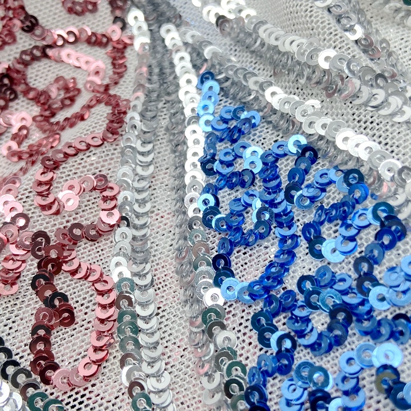 Sequin Mesh Embroidery Fabric