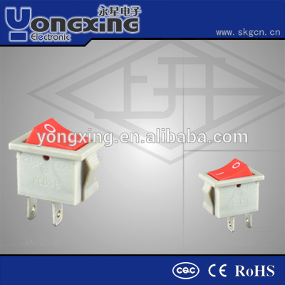 KCD3 10A 250VAC momentary rocker switches