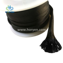 Heat resistant 3k 12k carbon fibre braided sleeving