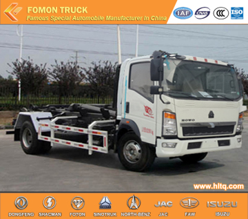 SINOTRUK Pull Arm Self-discharging Refuse Truck Euro3