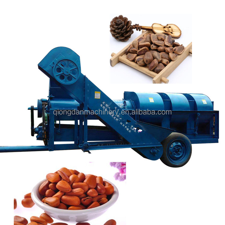 Fully automatic pine nut cracker pine cone separating machine Mongolia pinoli sheller pine nut processing equipment on sale