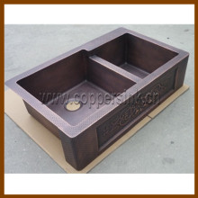 copper sink hammered copper farmhouse sink