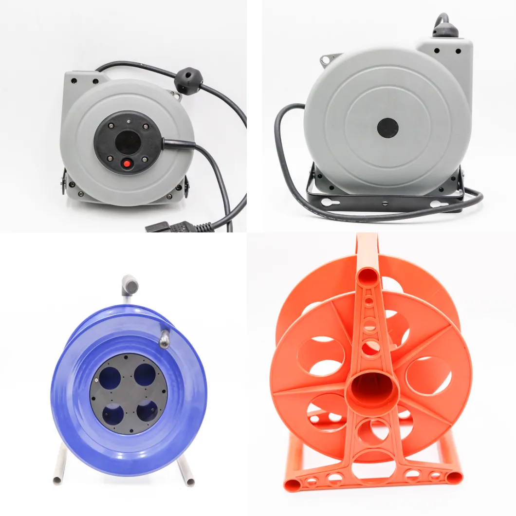 Cord Storage Reel with Center Spin Handle Empty Plastic Cable Reel