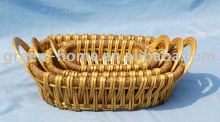 Oval Willow Tray with ear handles