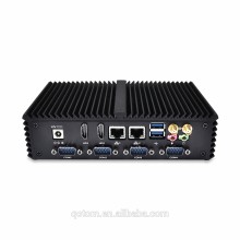 Pfsense Qotom Fanless Mini Computer with Processor 3205U x86 Linux/Ubuntu Mini Desktop PC 12v