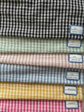 Knitted Crinkle Checks Fabric