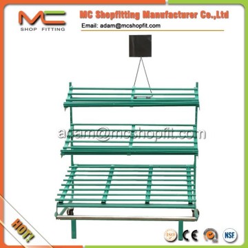 Supermarket promotion metal fruit Vegetable Storage Rack, display rack