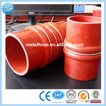 Hump straight silicone hose with steel ring