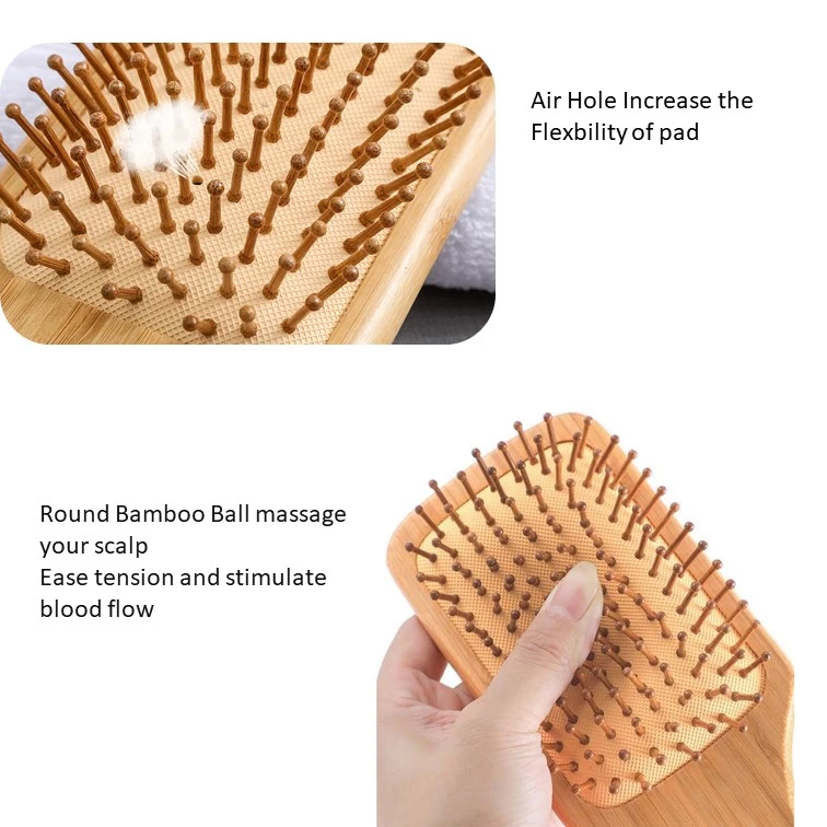 Wholesale Bamboo Paddle Hair Styling Brushes