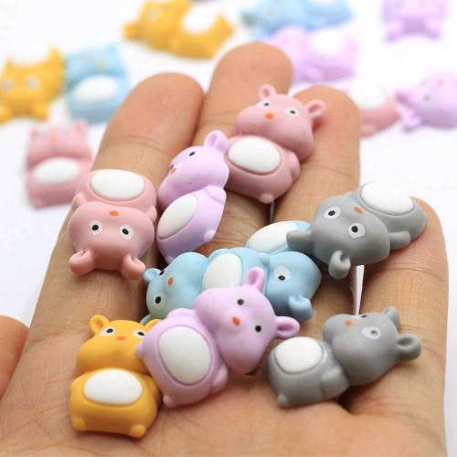 100 pièces résine mignon souris Hamster Animal japon poupée Flatback Cabochon jouet modèle Statue Figurine ornement Miniatures maison bricolage décor