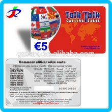 Right corner 300g paper recharge scratch calling card for mobile phone
