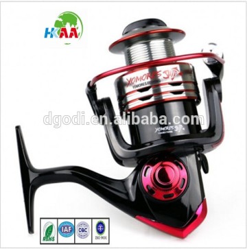 High quality fishing tackle spinning reel with red Aluminium spool fishing reel