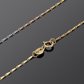 White Gold Yellow Gold Mix Color Chain Necklace