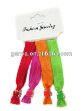 Lucky Girl ponytail holders with apple charms set of 4 pcs