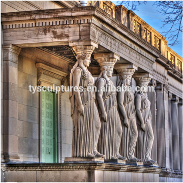 Popular antique architecture marble lady columns