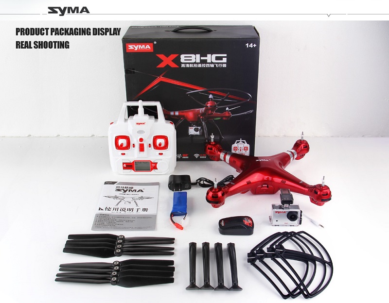 SYMA Professional Drone X8HG X8HW X8HC 2.4G 4CH RC Helicopter Drones 1080P 8MP HD Camera Quadcopter (SYMA X8C/X8W/ X8G Upgrade)