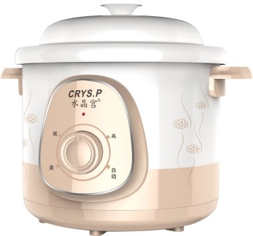 2L white ceramic crock-pot