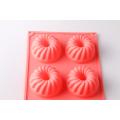 6 capacity flower silicone baking mold