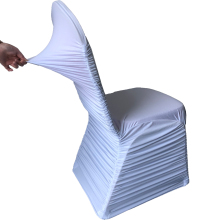 Affordable Ruffled Spandex Wedding Chair Covers for Banquets