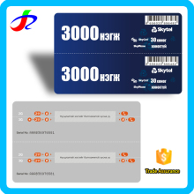 Alibaba Trade Assurance order 2 in 1 custom scratch recharge cards