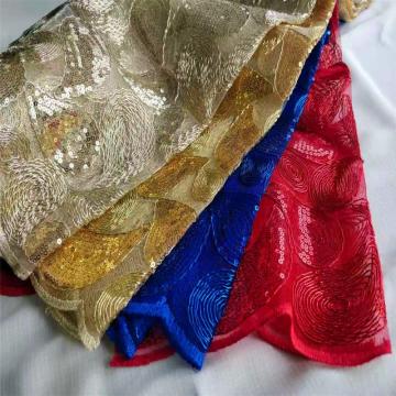 Broderie de corde de polyester de fantaisie pour la robe de femme