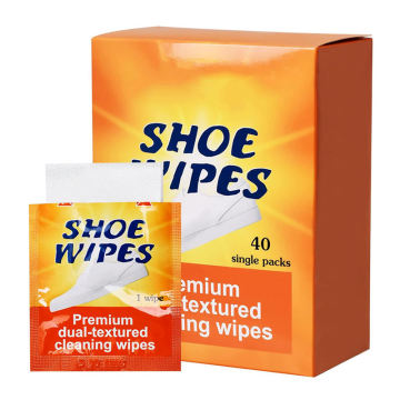 Customized sports shoe wet wipes with double textured dot non-woven fabric