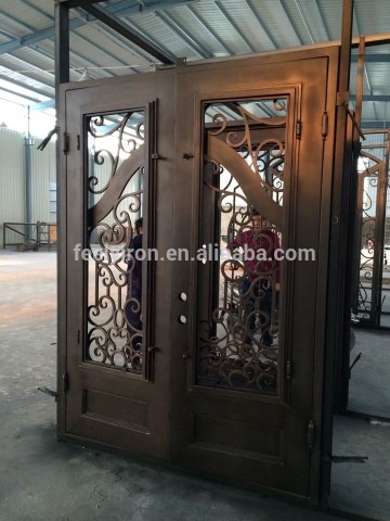 buy ornamental wrought iron front door/iron door manufacturer FD-209