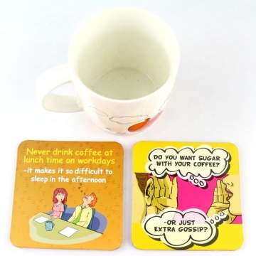 Heat Resistant MDF Coaster with Cork Backing