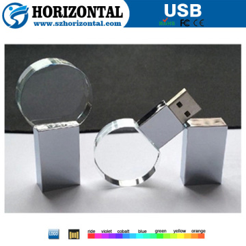promotional crystal usb stick with logo customized