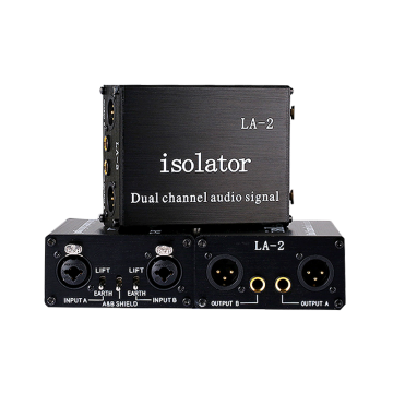 2 Channel Audio Isolator - Noise Filter Reducer 6.35mm XLR