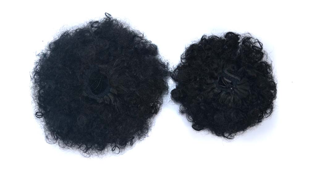 drawstring synthetic hair ponytail and hair bun maker afro curly messy hair bun