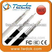 China factory of 99.9% copper of coaxial cable rg6 quad shield