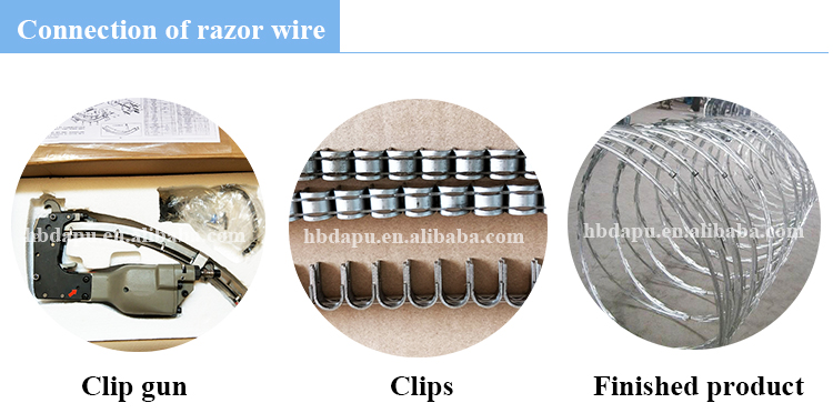 Fish-hook blade concertina wire coils making machine