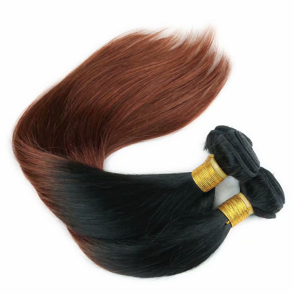 T1b/4/30  T1b/4/27 Ombre Body Wave Bundles 3 Tone Human Hair Weave Bundles With Closure