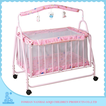 854A Baby Furniture Fabric Material And Crib Type Baby Cradle Crib Bed