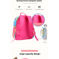 Gradient color plush backpack bag Colorful plush bag for children and students