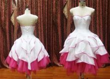 Oem Fashion Sweetheart Neckline Ruffles Mini Masquerade Prom Dresses / Knee Length