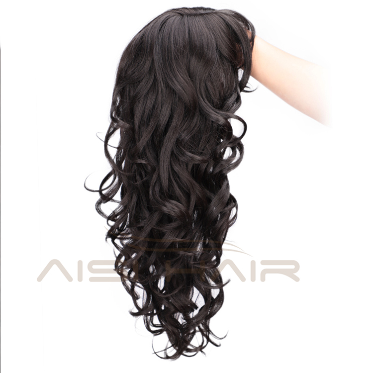 Heat Resistant Synthetic Long Wavy Black Body Wave Cosplay Party Fashion Fiber Hair Wig For Black Women Wigs