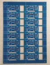 2 layer 0.8mm 1OZ blue solder ENIG PCB