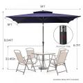 9x5 FT Patio Outdoor Rectangular Tilting Parasol