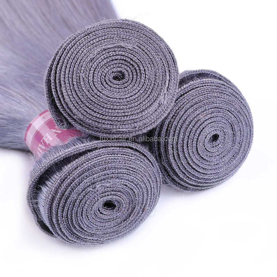 fast delivery top selling factory 100% cuticle aligned human hair grey hair bundles